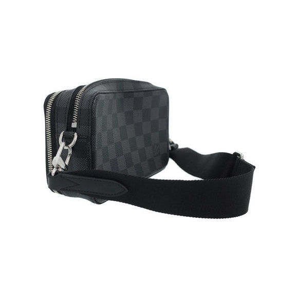 Louis Vuitton Bag Wearable Alpha Graphite Wallet Shoulder Black - Picture 1 of 9